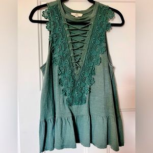 Lace-Up Detail Tank Top